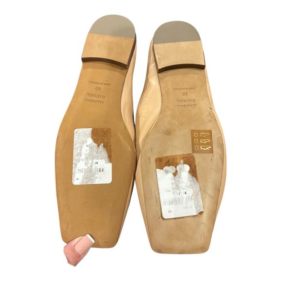 Mansur Gavriel Dream Bow Ballet Flats Ballerina Leather Square Toe Nude Sz 9 - Picture 8 of 10